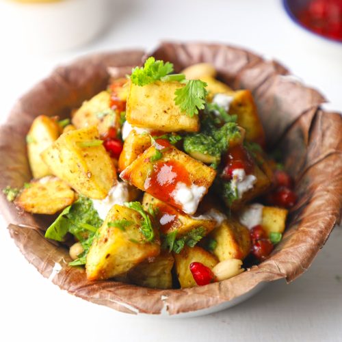 Sweet Potato Chaat Recipe Falari Chaat Fun Food Frolic