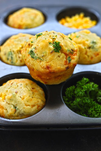 Cheese Muffin Recipe (With Corn) - Fun FOOD Frolic