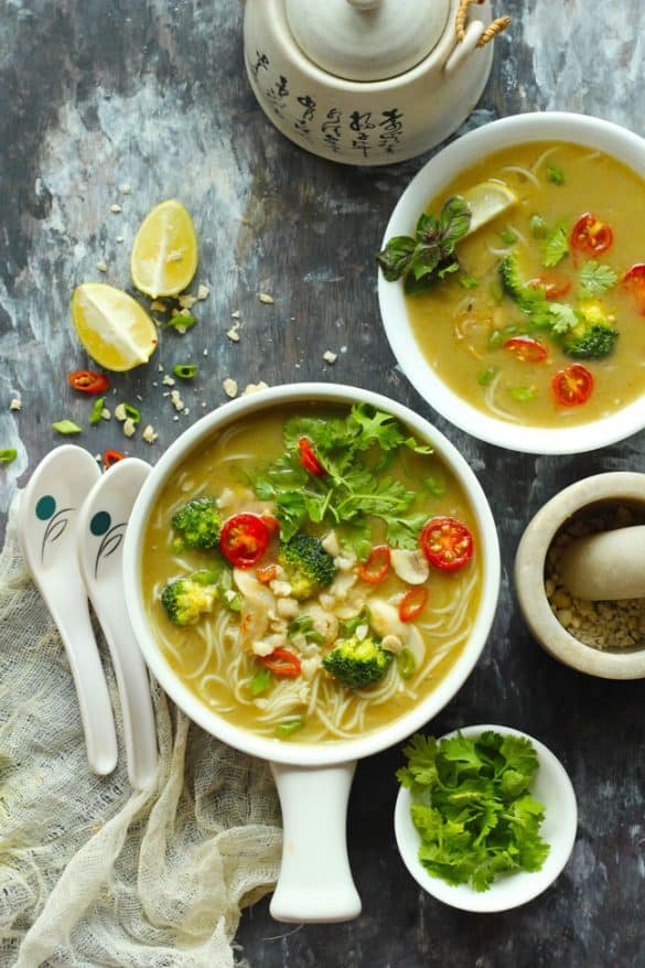 Thai Green Curry Soup (Vegan & Gluten Free) - Fun FOOD Frolic