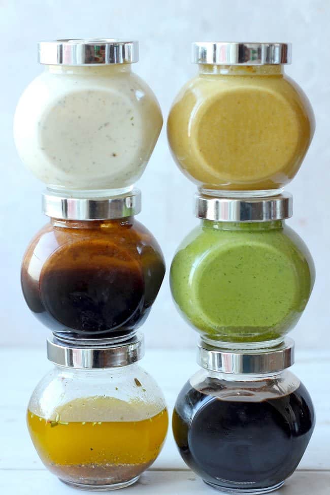 Bright, colorful and delicious these homemade salad dressings will help you create tons of healthy salad recipes. Find best 6 salad dressing recipes.