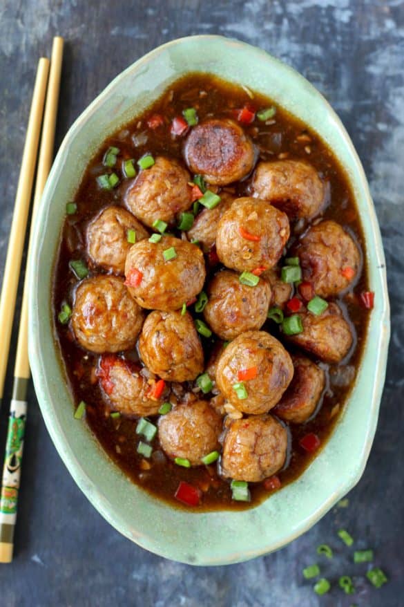 Chicken Meatballs (asian Style Baked Meatbals) - Fun Food Frolic