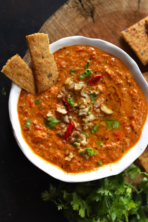 Roasted Red Pepper Dip - Fun FOOD Frolic