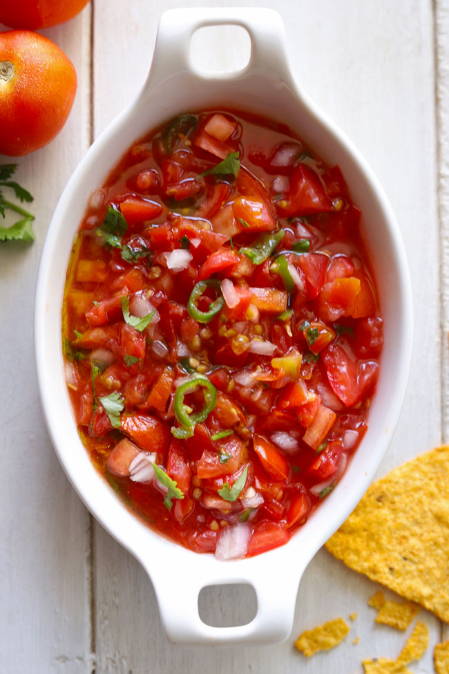 Tomato Salsa | Chunky Salsa Recipe - Fun FOOD Frolic