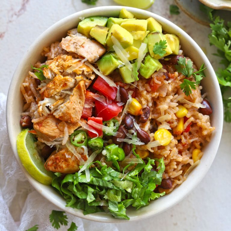 Chicken Burrito Bowl (Instant Pot Recipe) - Fun FOOD Frolic