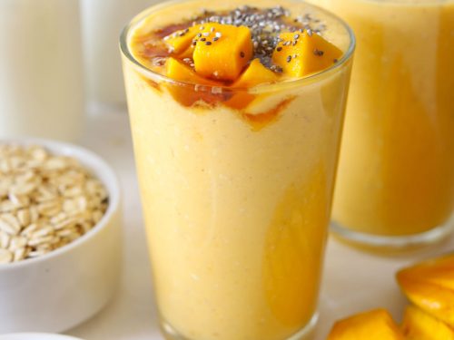 Breakfast Smoothie (Mango Oats Smoothie) - Fun FOOD Frolic