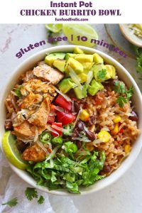 Chicken Burrito Bowl (Instant Pot Recipe) - Fun FOOD Frolic