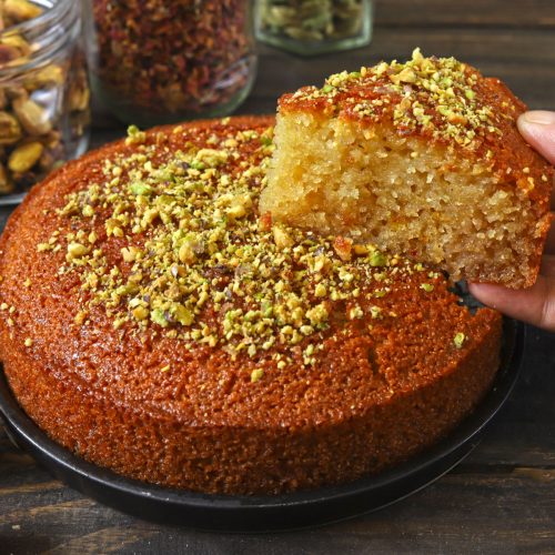 Eggless Coconut Rava Cake - No Maida, Butter or Oil - Spices N Flavors