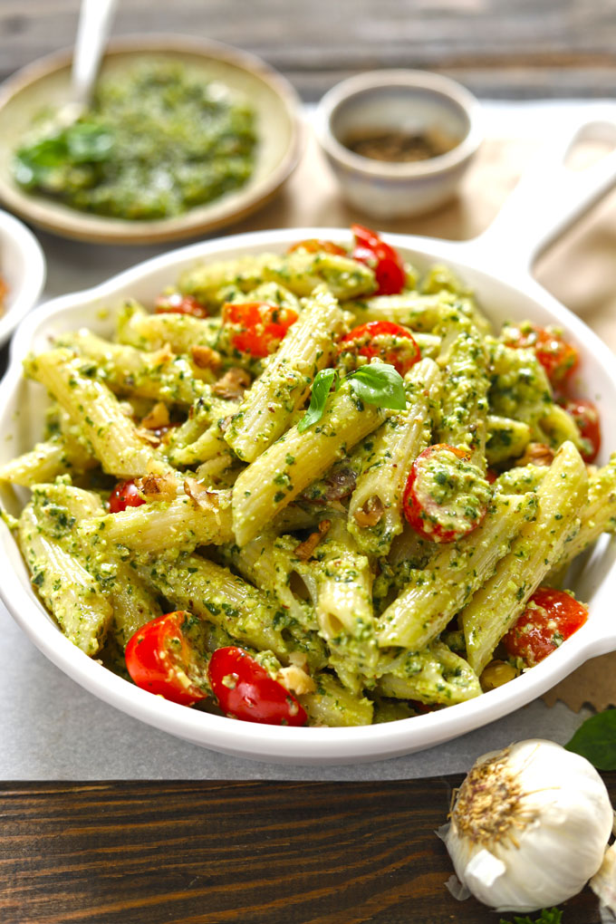 Basil Pesto Pasta Recipe - How To Avoid Black Pesto - Fun FOOD Frolic
