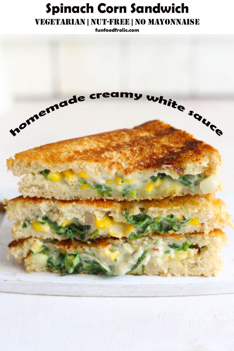 Spinach Corn Sandwich Recipe - Fun FOOD Frolic