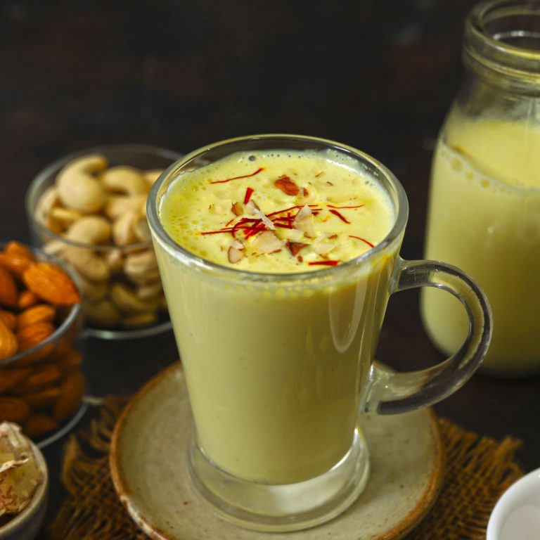 Badam Milk Recipe - Fun FOOD Frolic