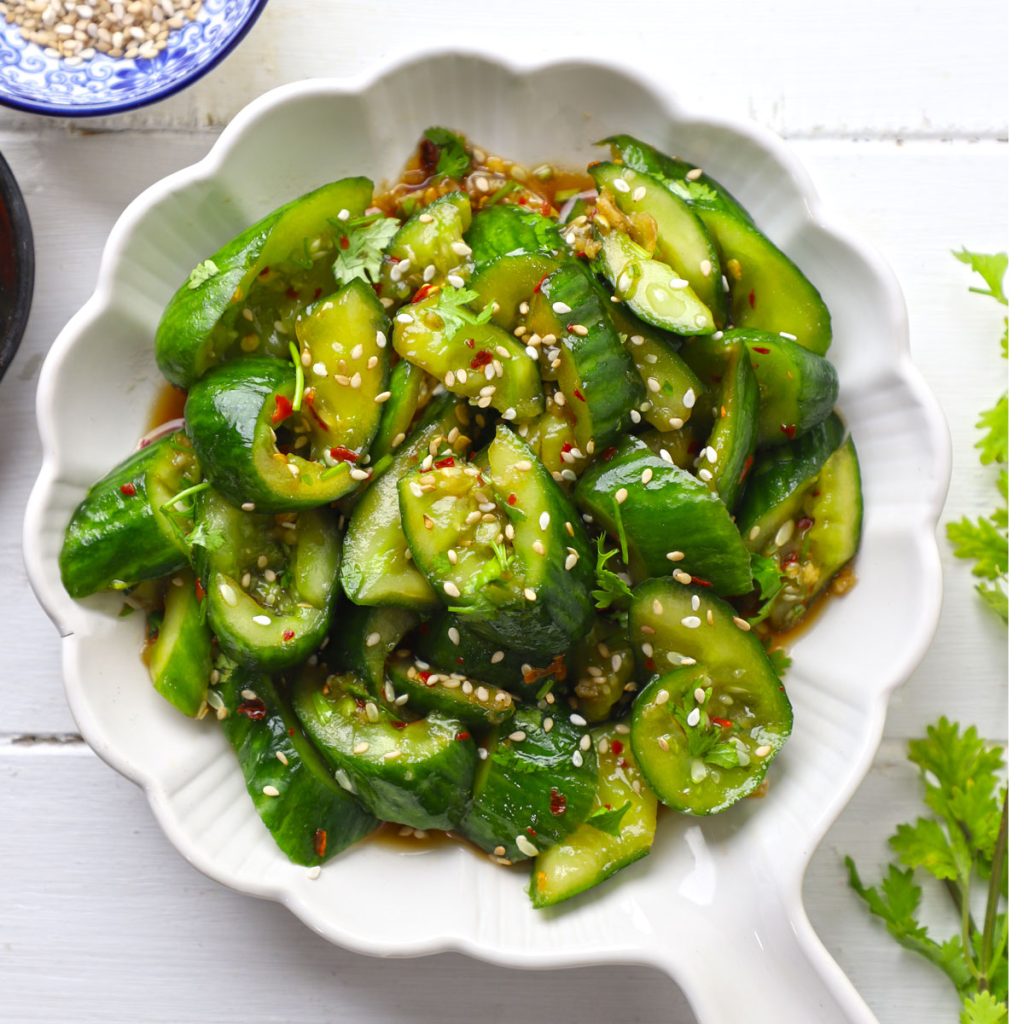 Smashed Cucumber Salad Recipe Fun Food Frolic