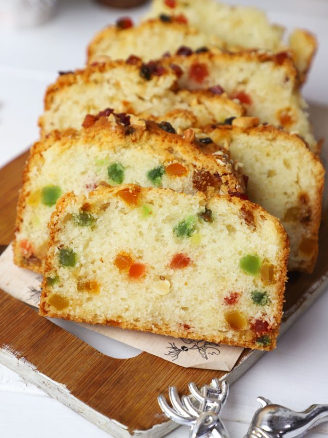 Eggless Tutti Frutti Cake