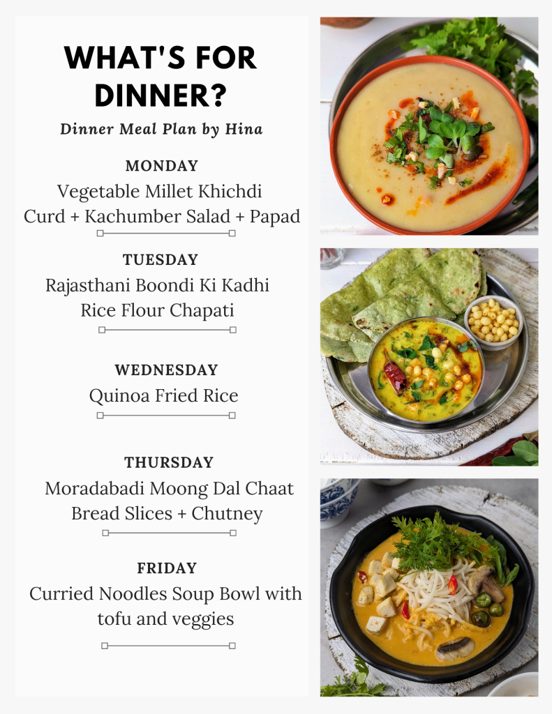 Weekly Dinner Meal Plan 01