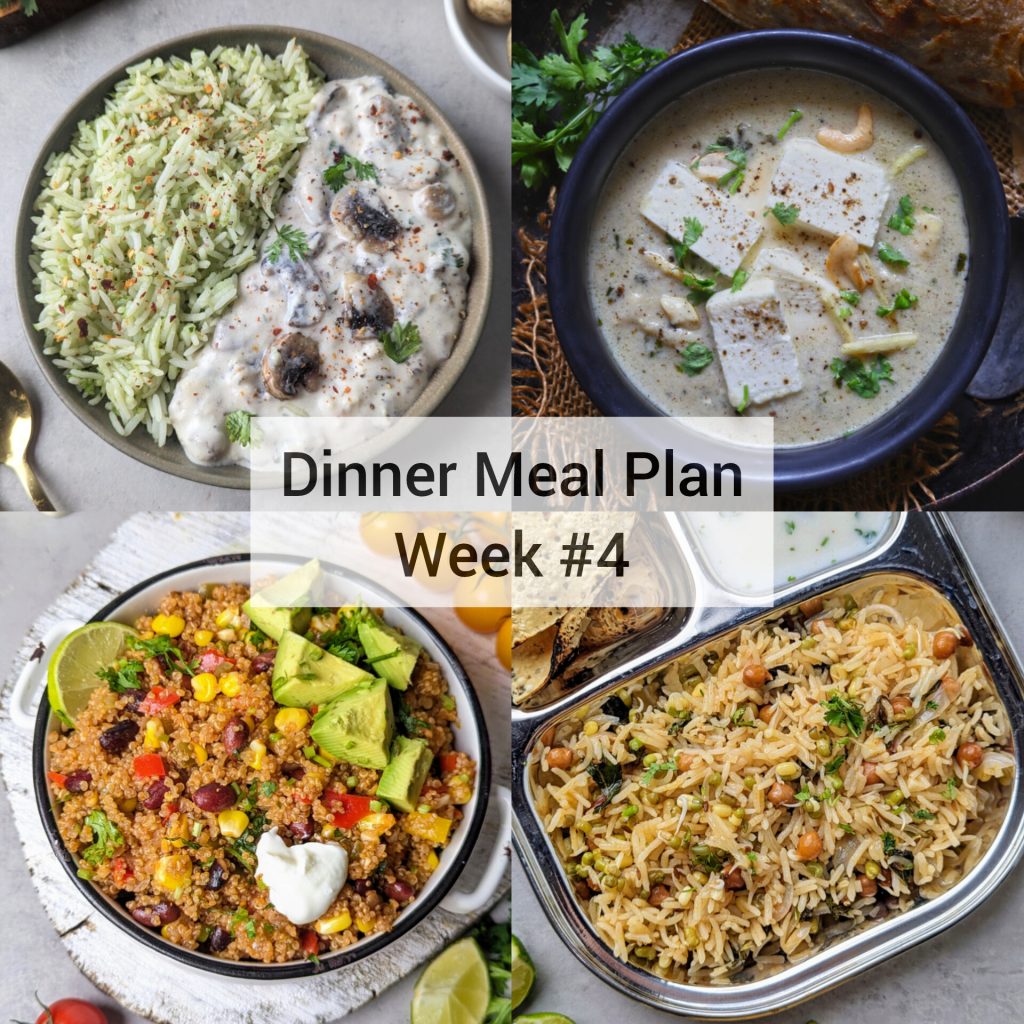 dinner meal plan week 4