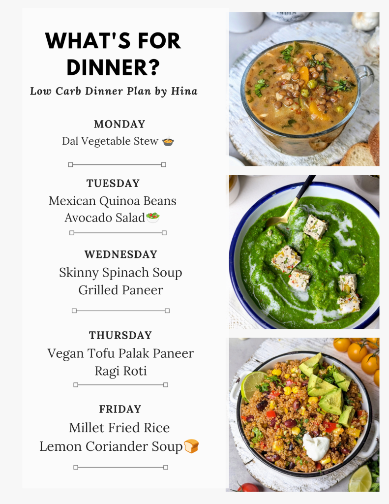 weekly dinner menu plan